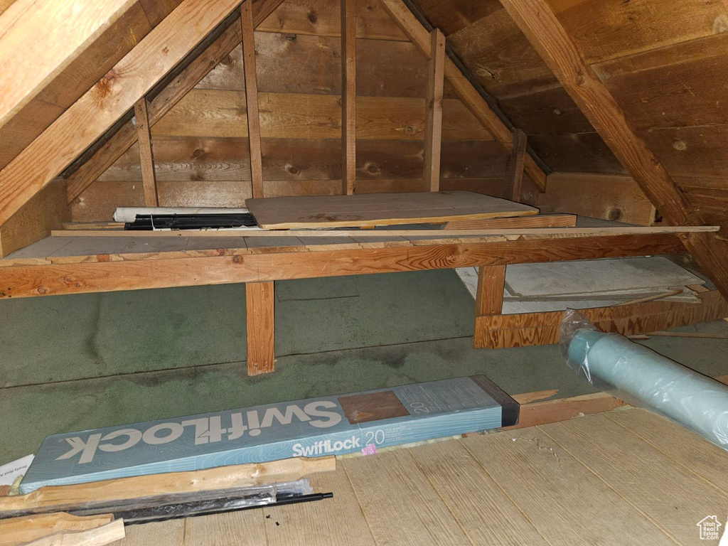 View of unfinished attic