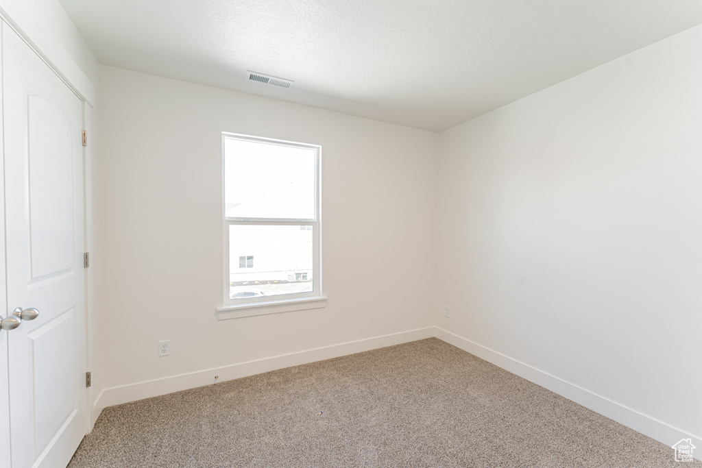 Carpeted spare room featuring plenty of natural light