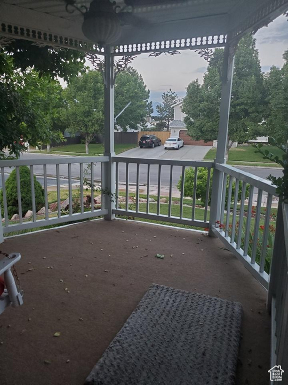 View of patio / terrace with covered porch
