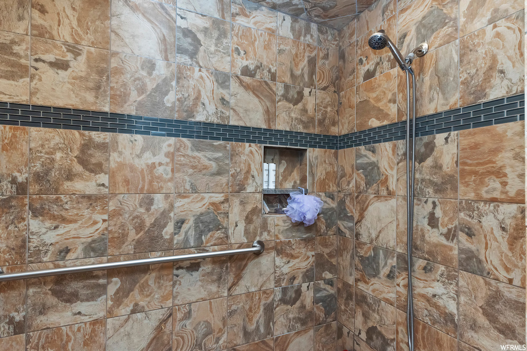 Interior details featuring tiled shower