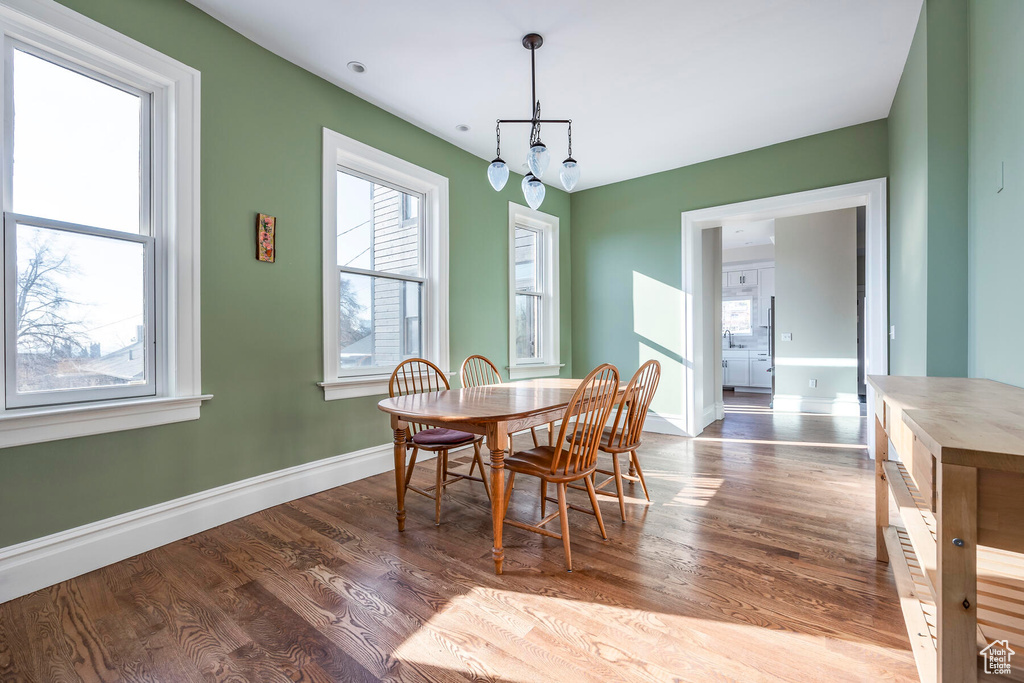 Dining room featuring hardwood / wood-style floors