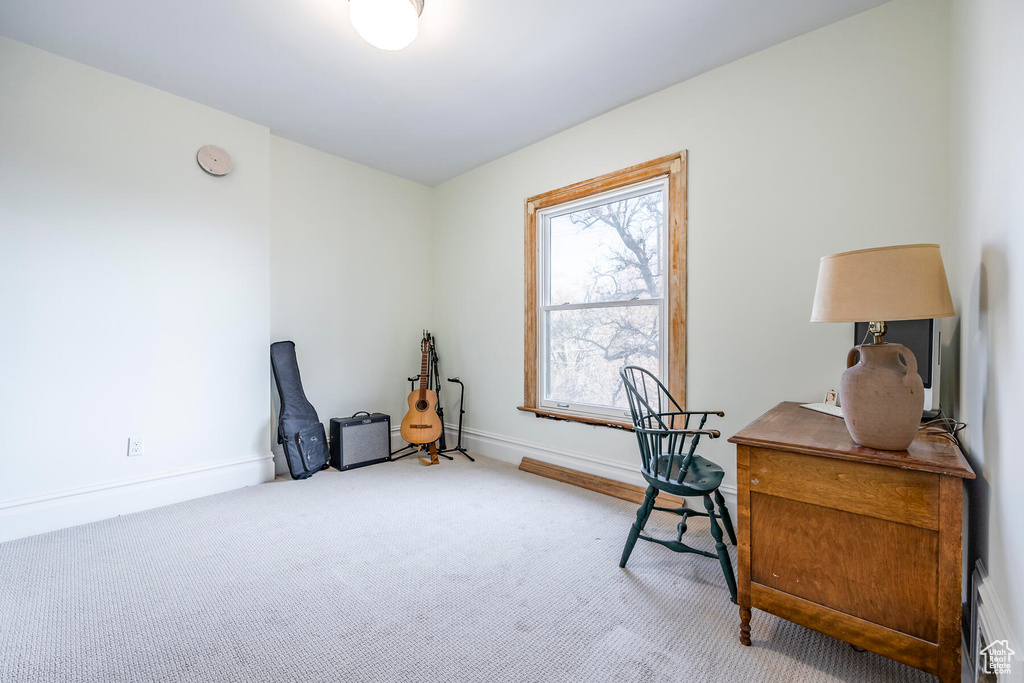 View of carpeted office space