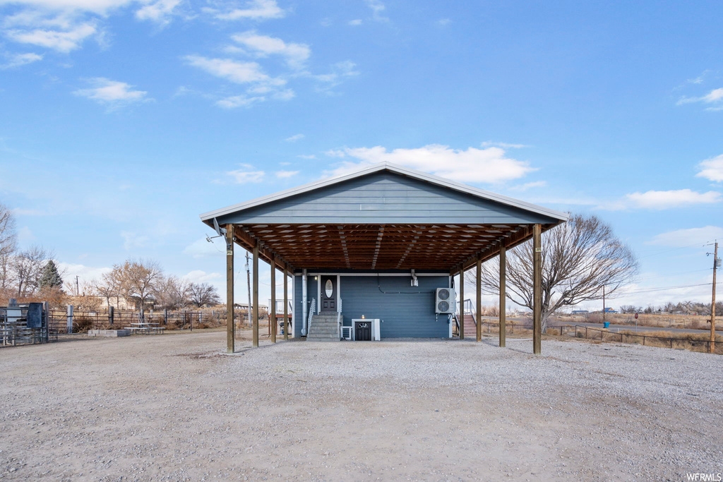View of shed / structure featuring a carport
