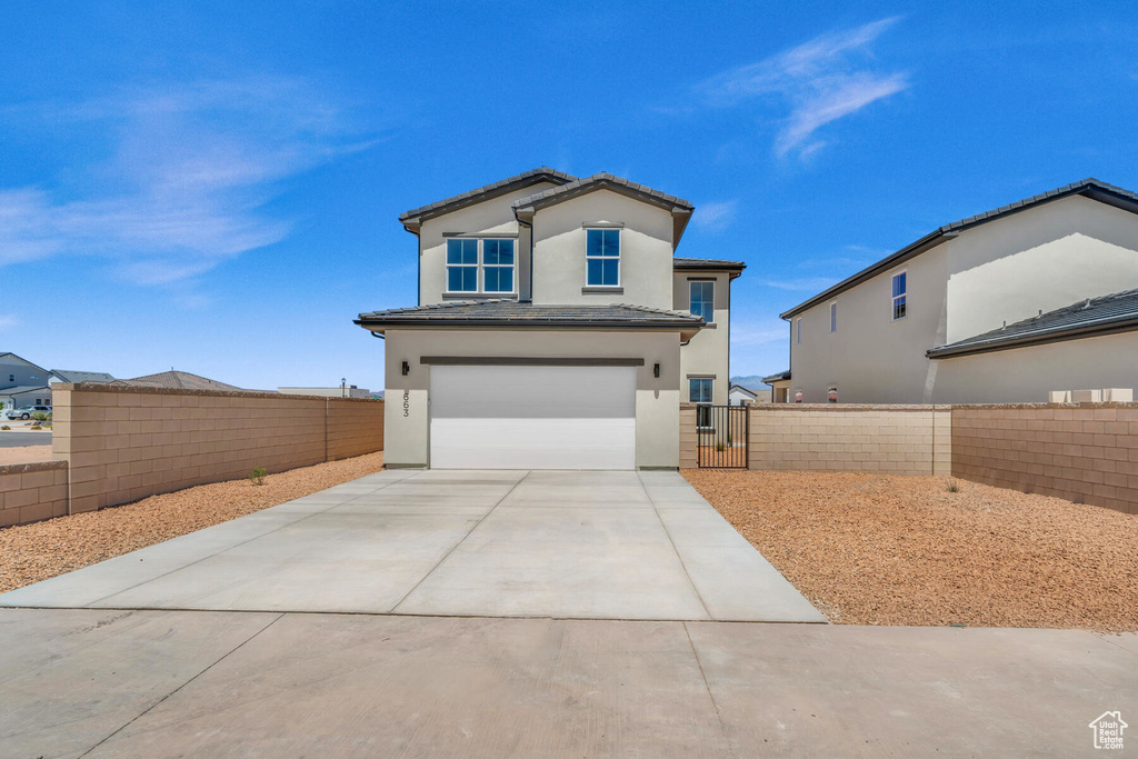 View of front of house featuring a garage