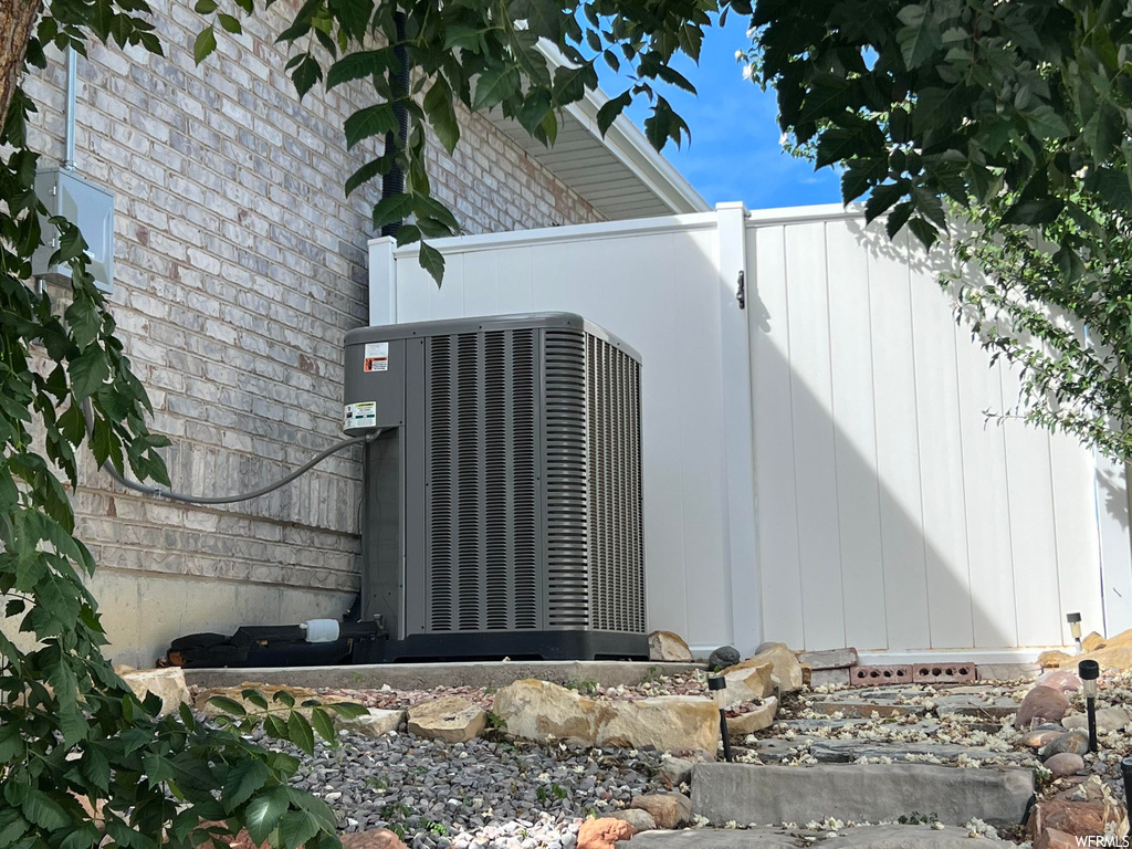 Exterior space with central air condition unit