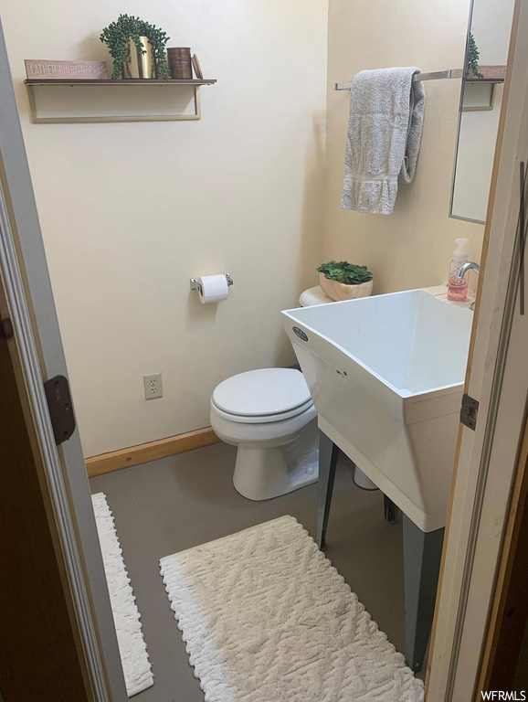 Bathroom featuring toilet and sink