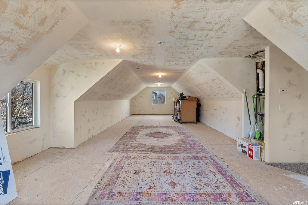 Additional living space with vaulted ceiling