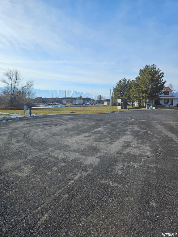 View of street featuring a mountain view