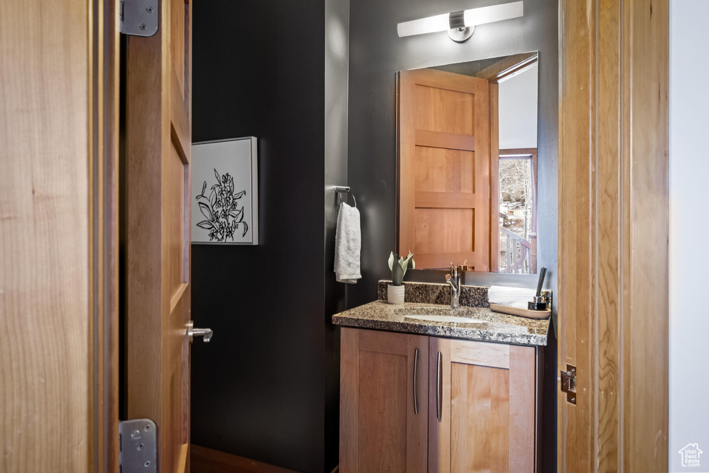 Bathroom featuring vanity