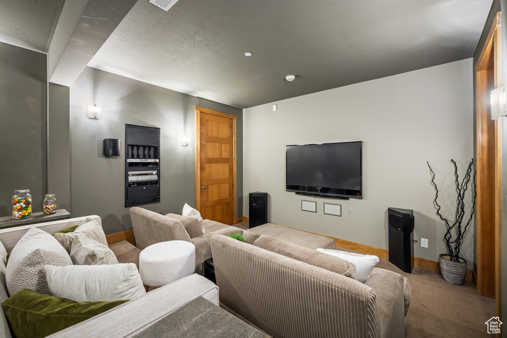 Interior space featuring carpet