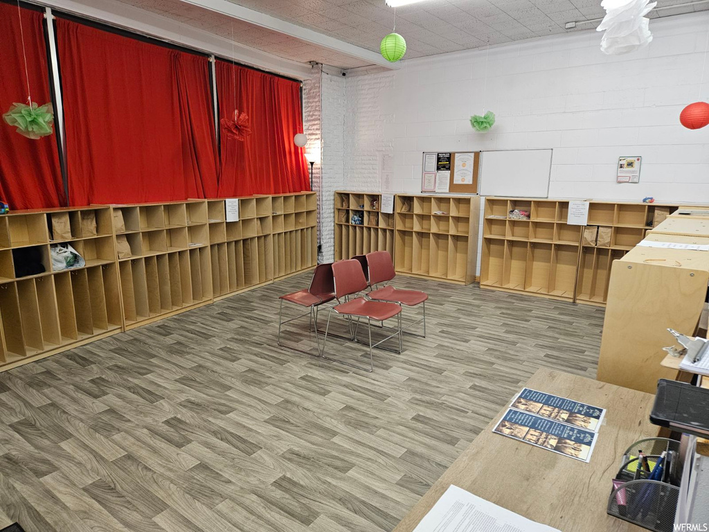 Interior space featuring wood-type flooring