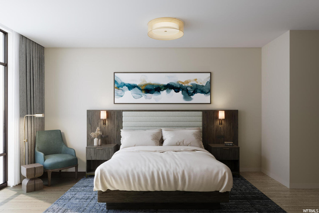 Bedroom featuring light hardwood / wood-style flooring