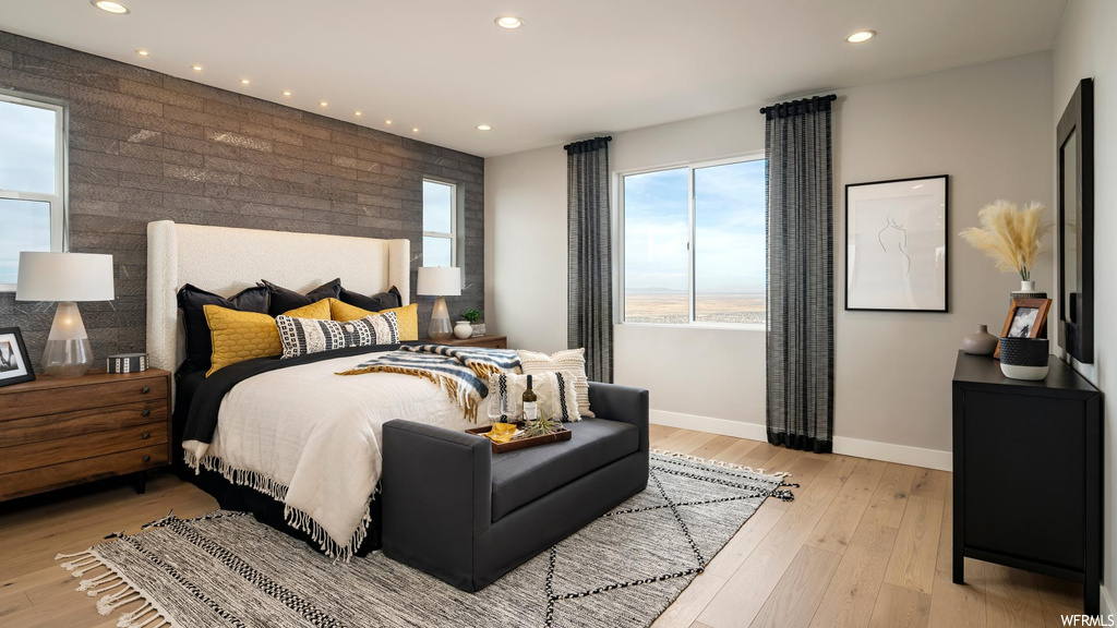 Bedroom featuring light hardwood / wood-style flooring