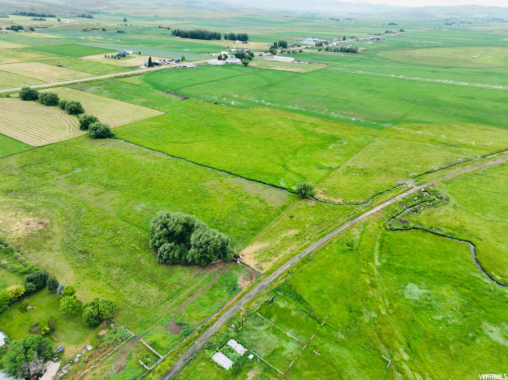 Aerial view with a rural view