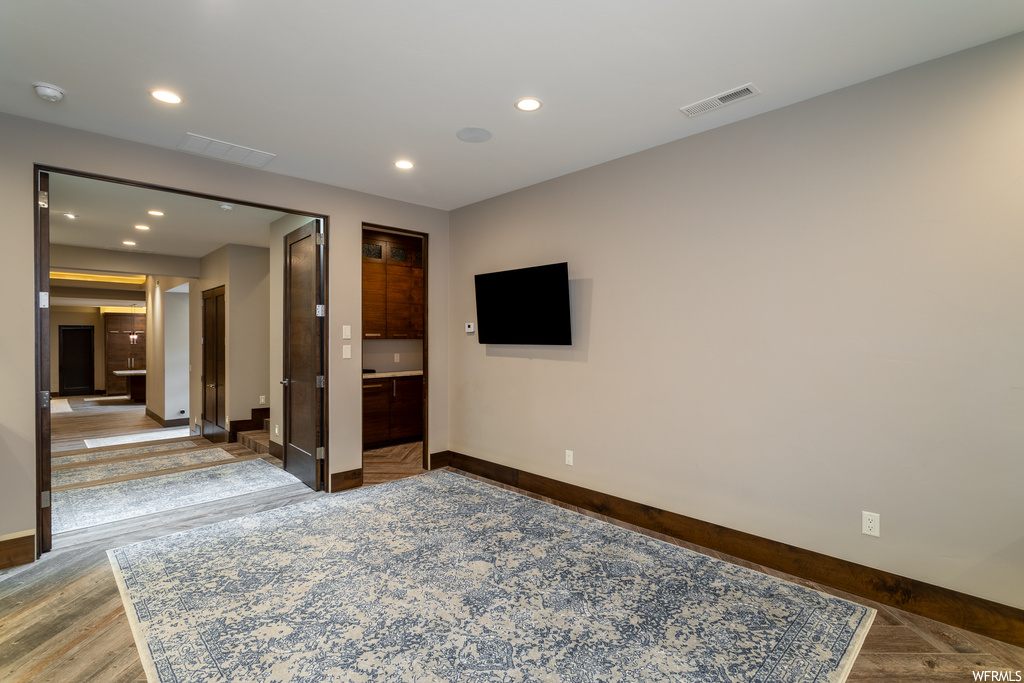 Interior space with wood-type flooring