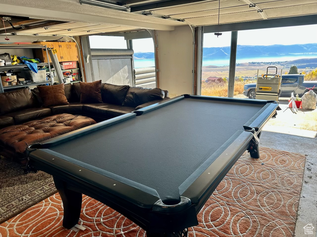 Rec room featuring pool table