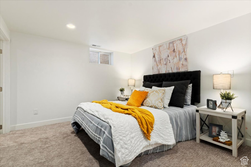 View of carpeted bedroom