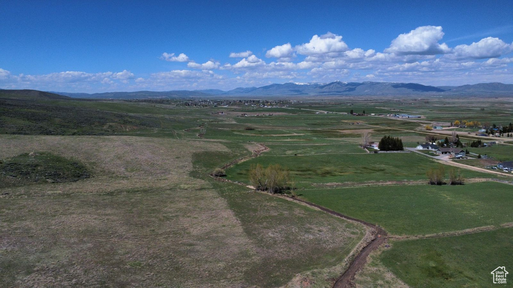 View of mountain feature with a rural view