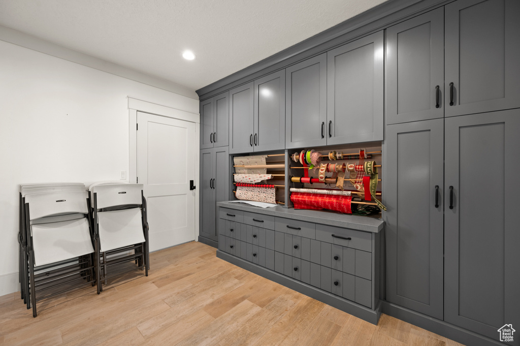 Miscellaneous room featuring light hardwood / wood-style flooring