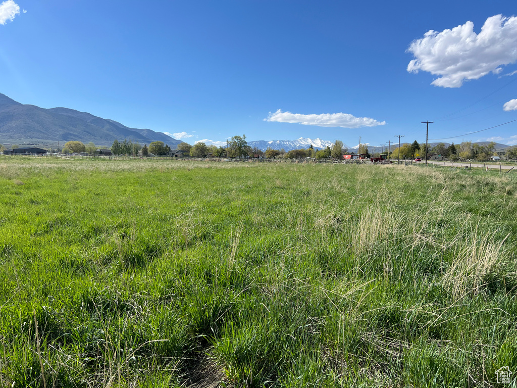 View of mountain feature with a rural view