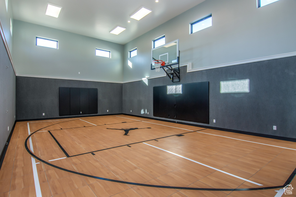 View of basketball court with a wealth of natural light