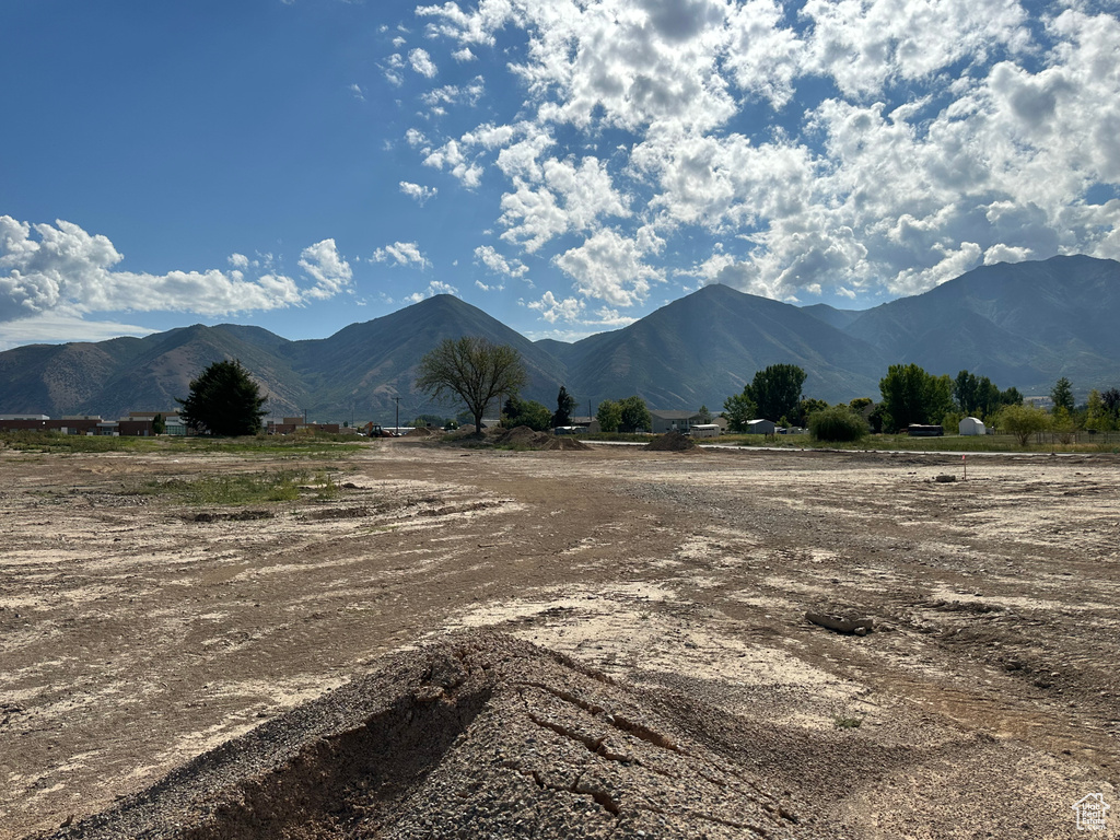 View of mountain feature with a rural view