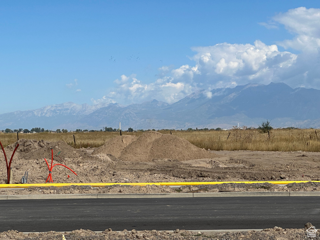 View of road with a mountain view