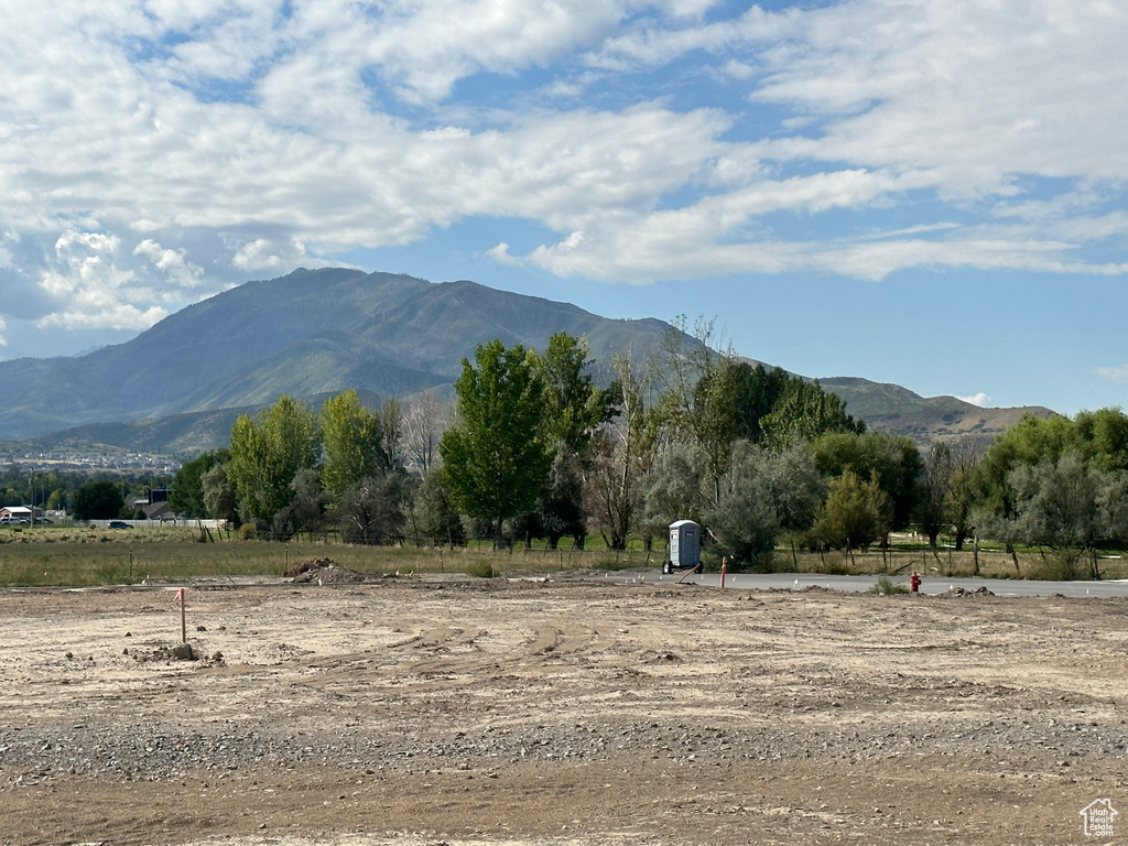 Property view of mountains with a rural view