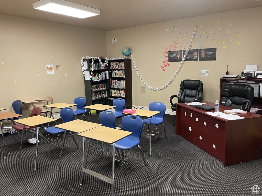 View of carpeted office space