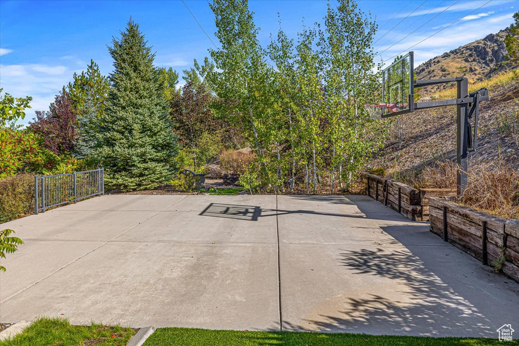 View of basketball court