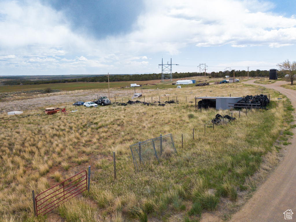 Aerial view of sparsely populated area
