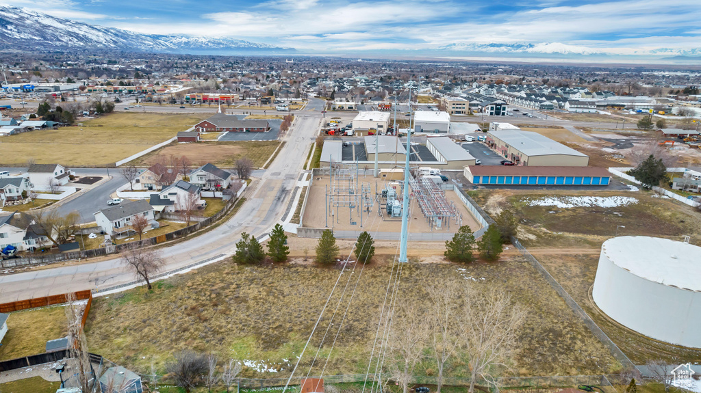 Bird's eye view featuring a mountain view