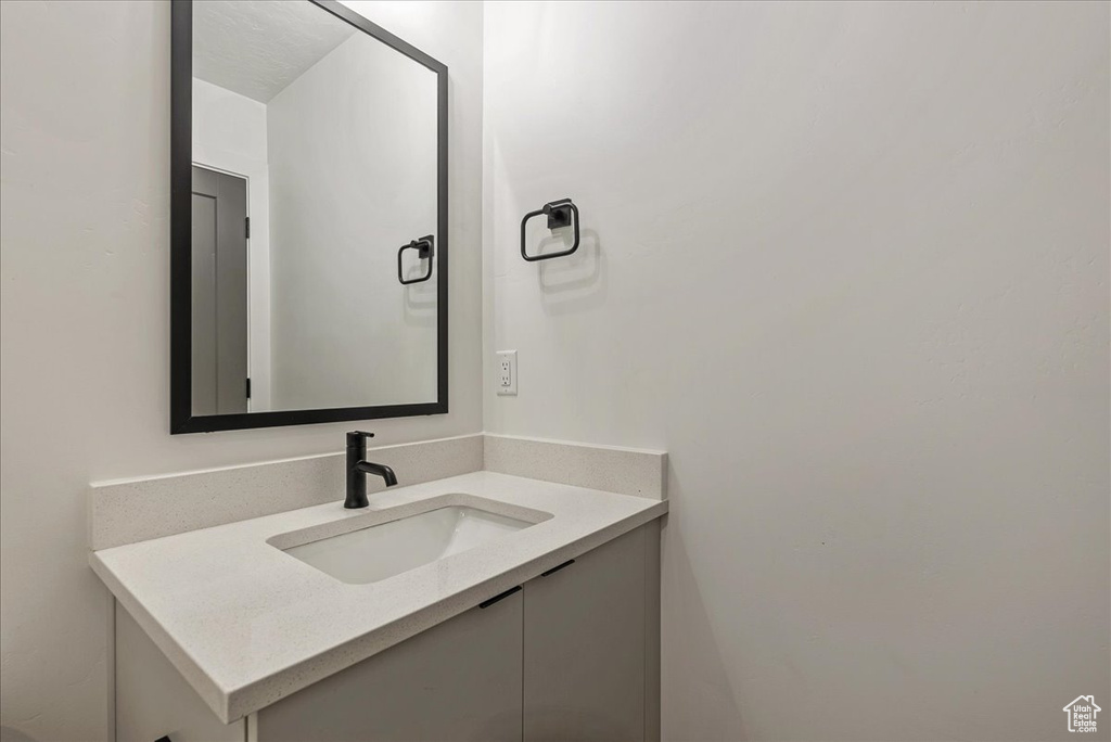 Bathroom with oversized vanity
