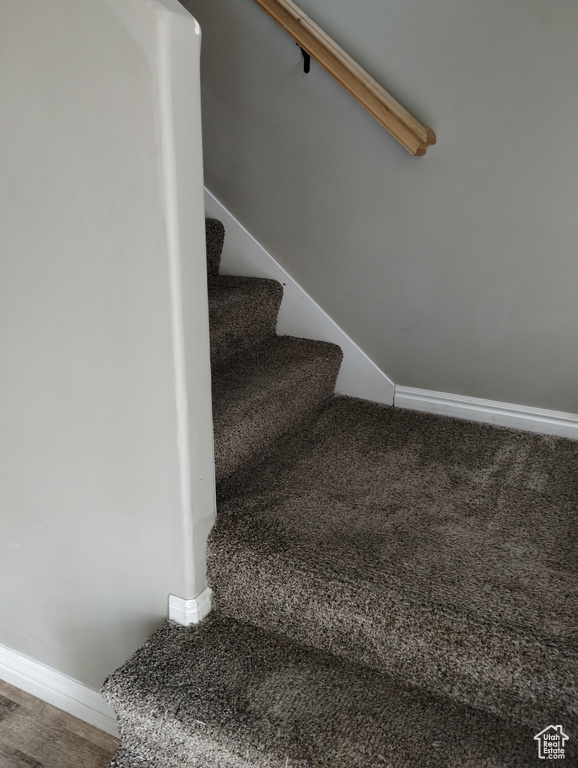 Stairs with carpet floors