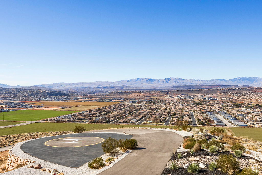 Exterior space with a mountain view