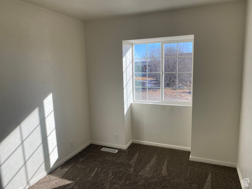 View of carpeted spare room