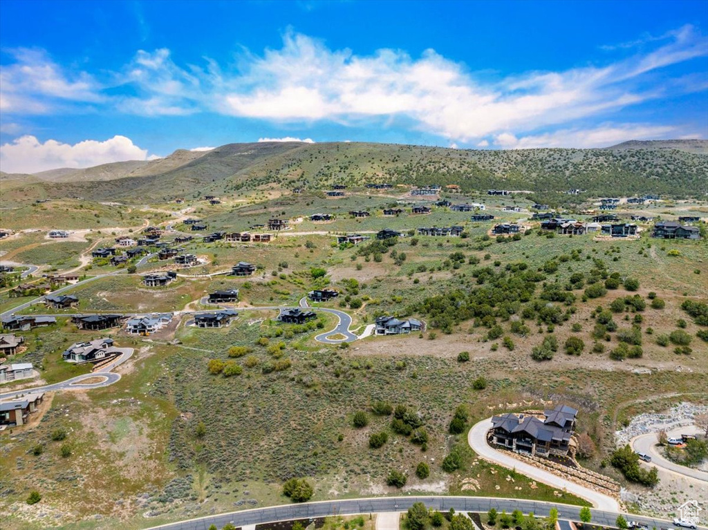 Bird's eye view featuring a mountain view