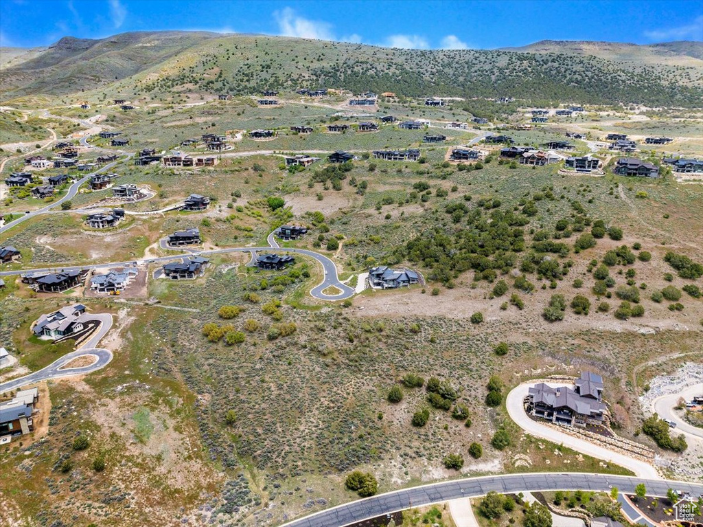 Bird's eye view featuring a mountain view