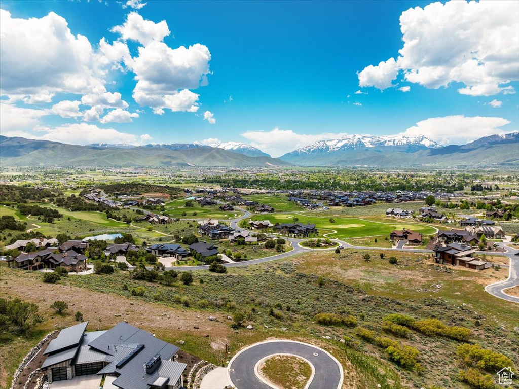 Bird's eye view featuring a mountain view