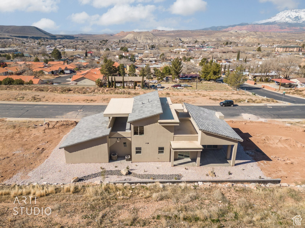 Bird's eye view featuring a mountain view