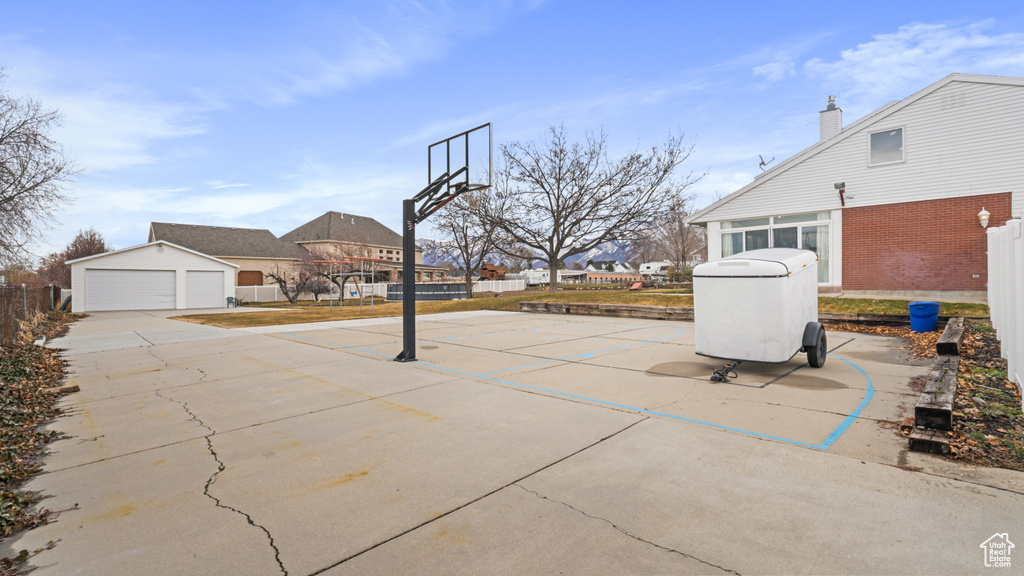 View of basketball court