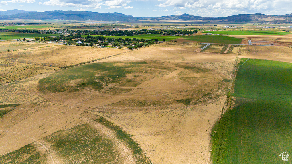 Drone / aerial view featuring a rural view and a mountain view