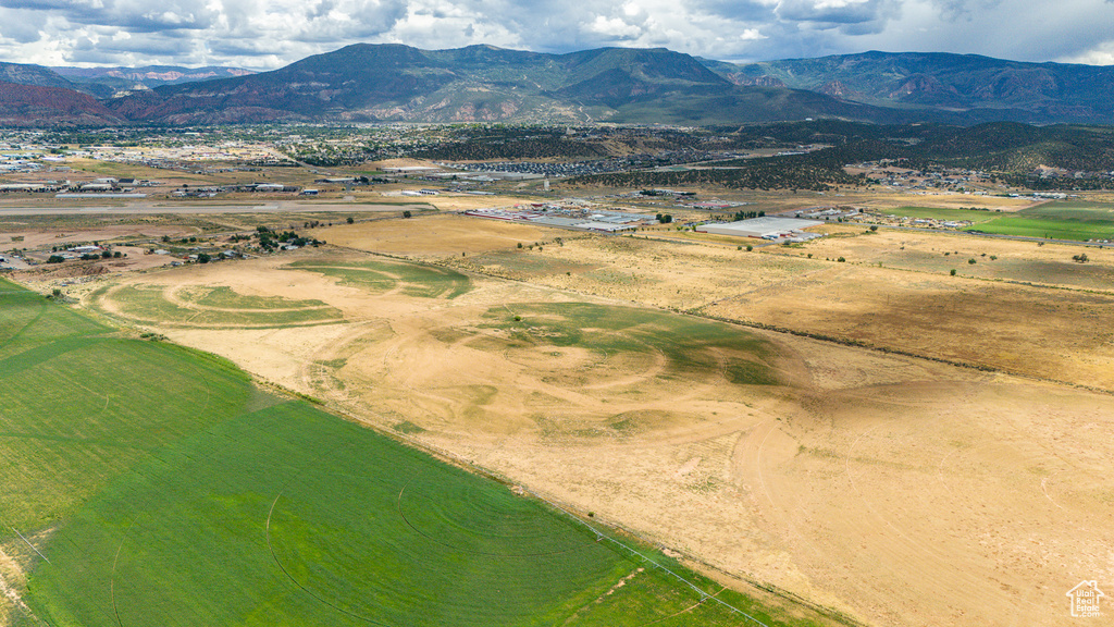 Bird's eye view featuring a mountain view and a rural view