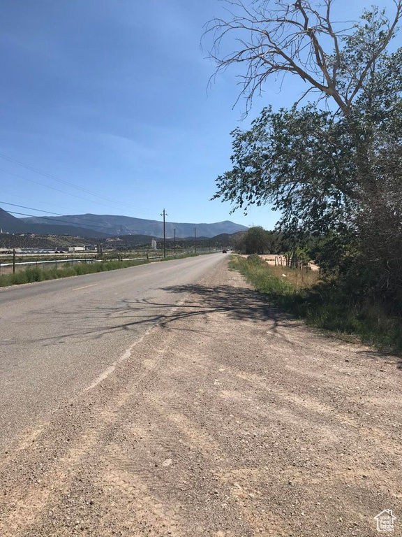 View of road with a mountain view