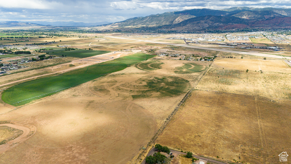 Drone / aerial view featuring a rural view and a mountain view