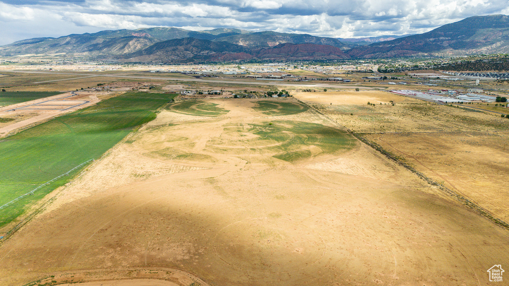 Bird's eye view featuring a mountain view and a rural view