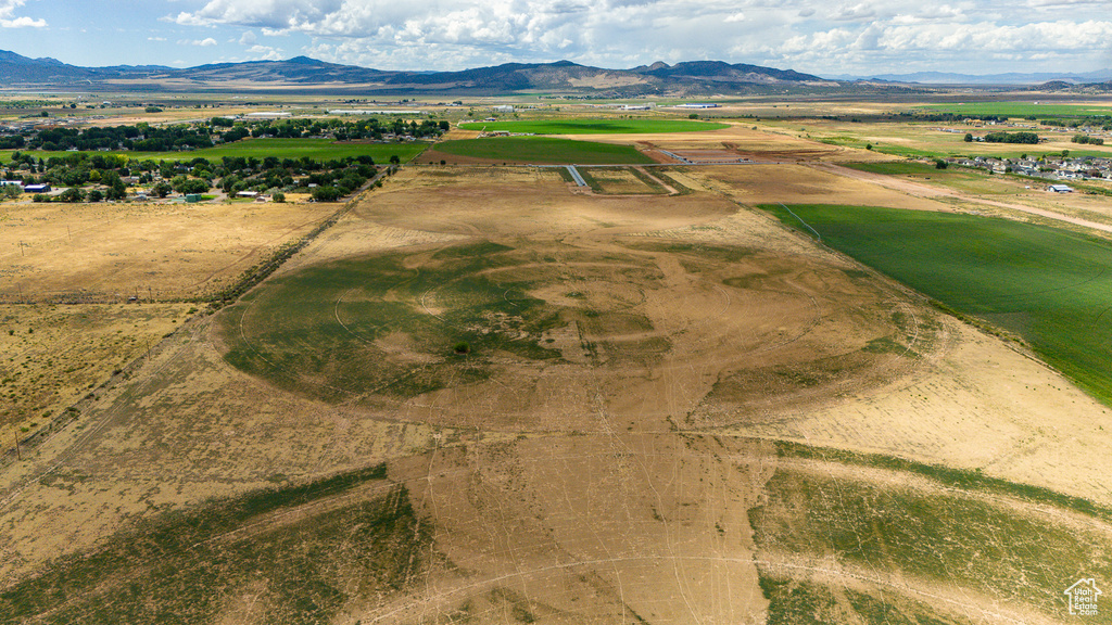 Bird's eye view with a rural view and a mountain view