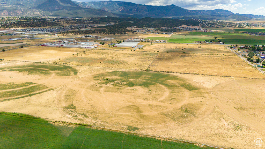 Aerial view with a mountain view and a rural view