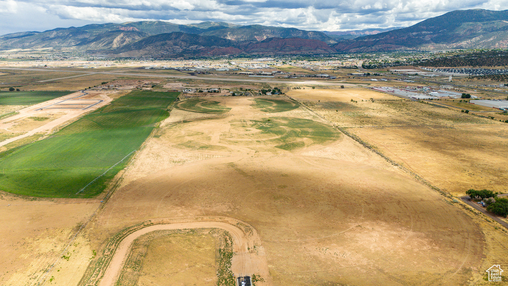 Bird's eye view featuring a mountain view and a rural view