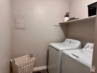 Laundry room with independent washer and dryer